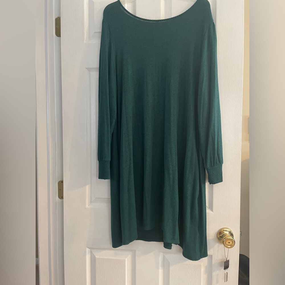 AB Studio Green long sleeve sweater dress xxl